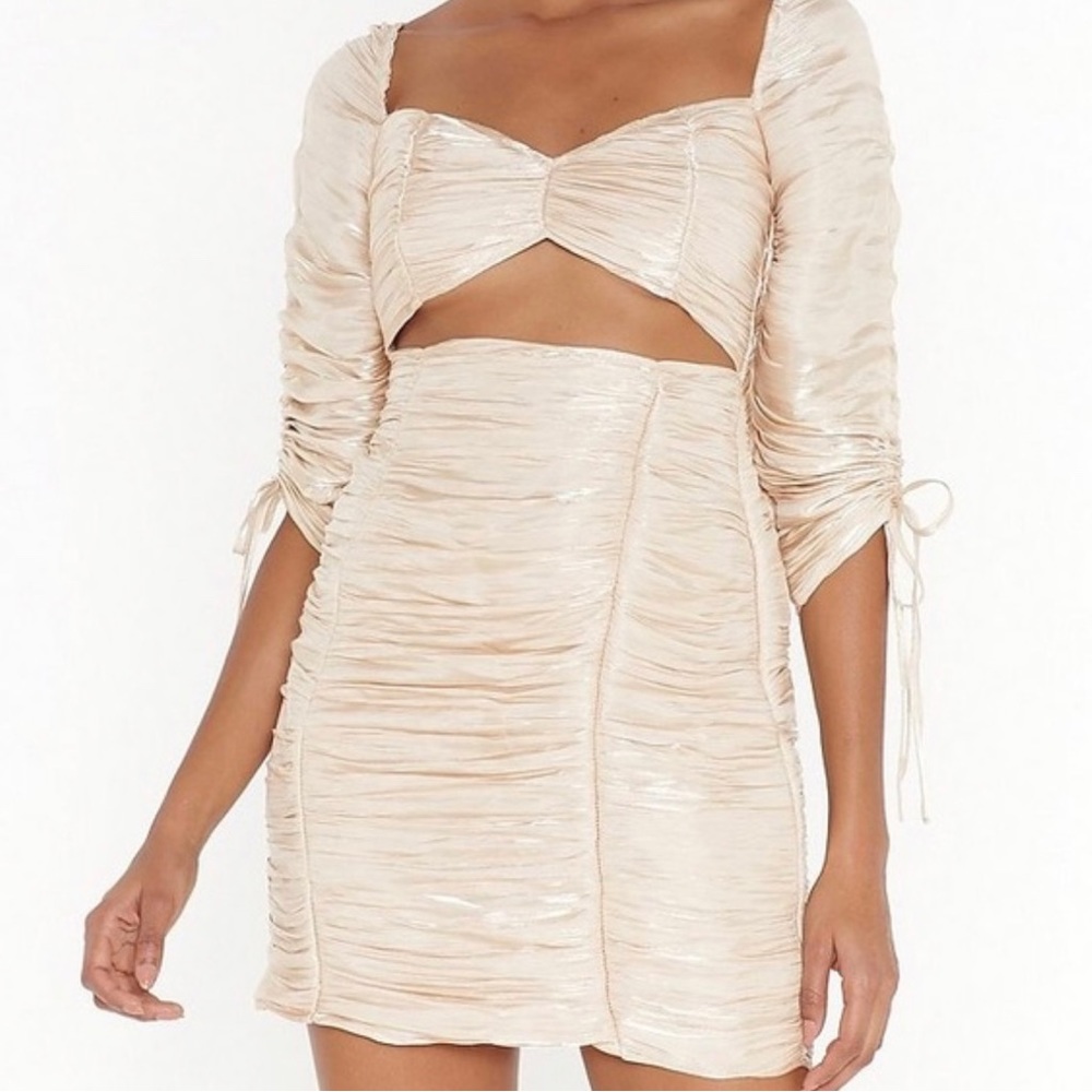 Nasty Gal Crème Dress